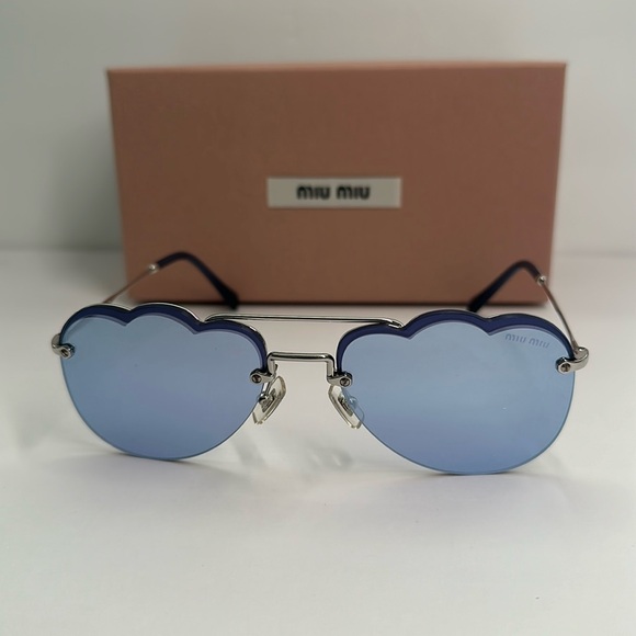 💯- New Authentic MIU MIU MU56U irregular-frame sunglasses - Picture 2 of 12